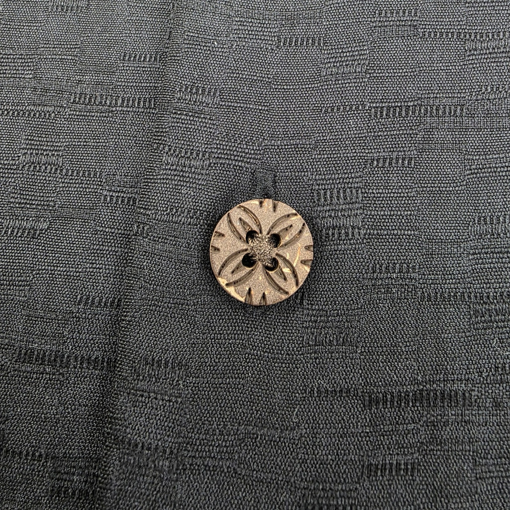 Americana Lounge Tommy Bahama Silk Camp Shirt Men L Black Embroidered Casino - Picture 5 of 11
